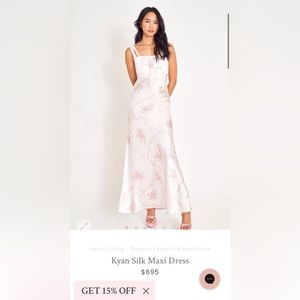 BNWOT LoveShackFancy Kyan Silk Maxi Dress
